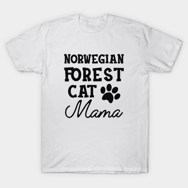 Norwegian Forest Cat Mama T-Shirt by KC Happy Shop